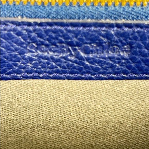 See by Chloé Navy Leather flap Wallet. Beige interior - Picture 5 of 11